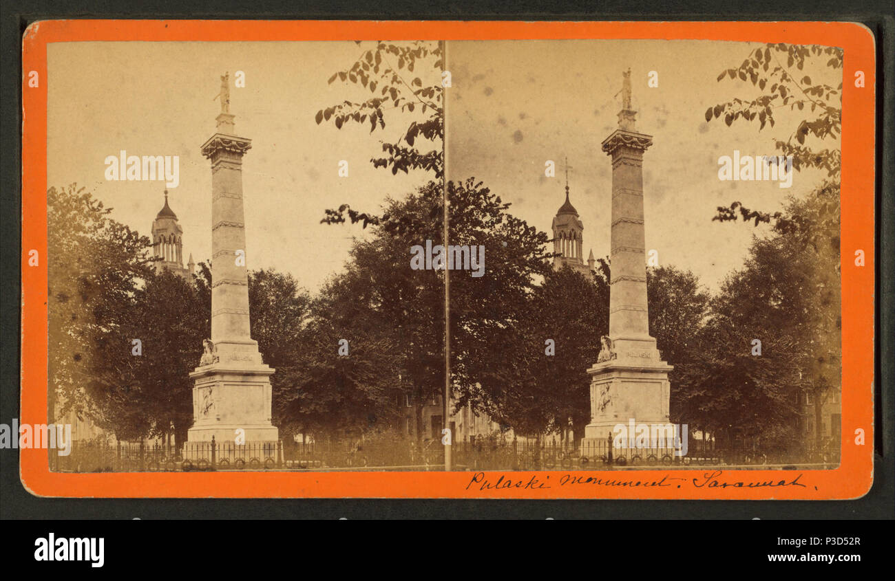 . Pulaski monumento. Titolo alternativo: viste del Sud negli Stati Uniti. Creato: ca. 1870. Copertura: [ca. 1870]. Fonte Imprint: 1865?-1885?. Elemento digitale pubblicata 6-30-2005; aggiornato 2-12-2009. 246 Pulaski monumento, da paradisi, O. Pierre, 1838-1912 Foto Stock