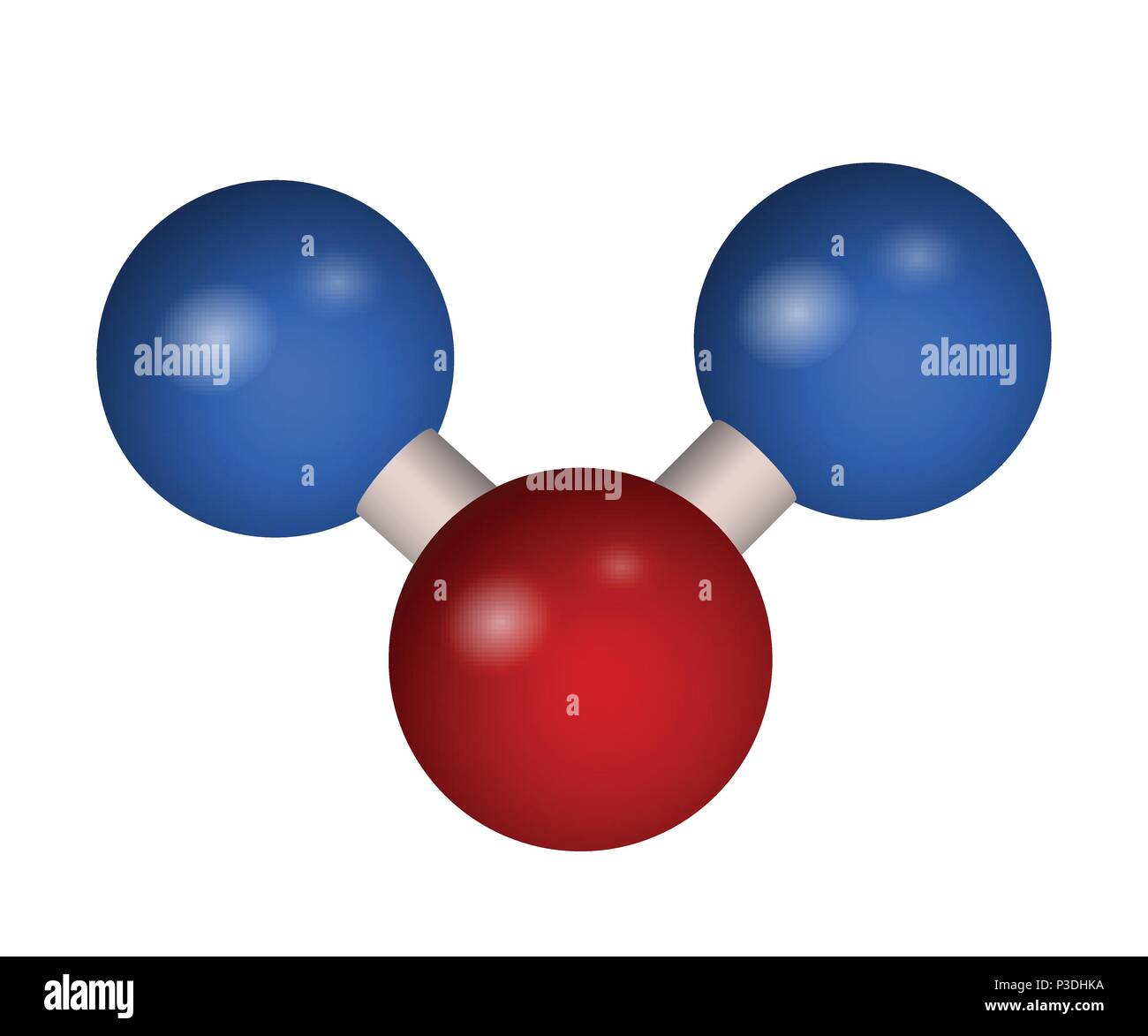 Il 3D molecola di biossido di carbonio Illustrazione Vettoriale