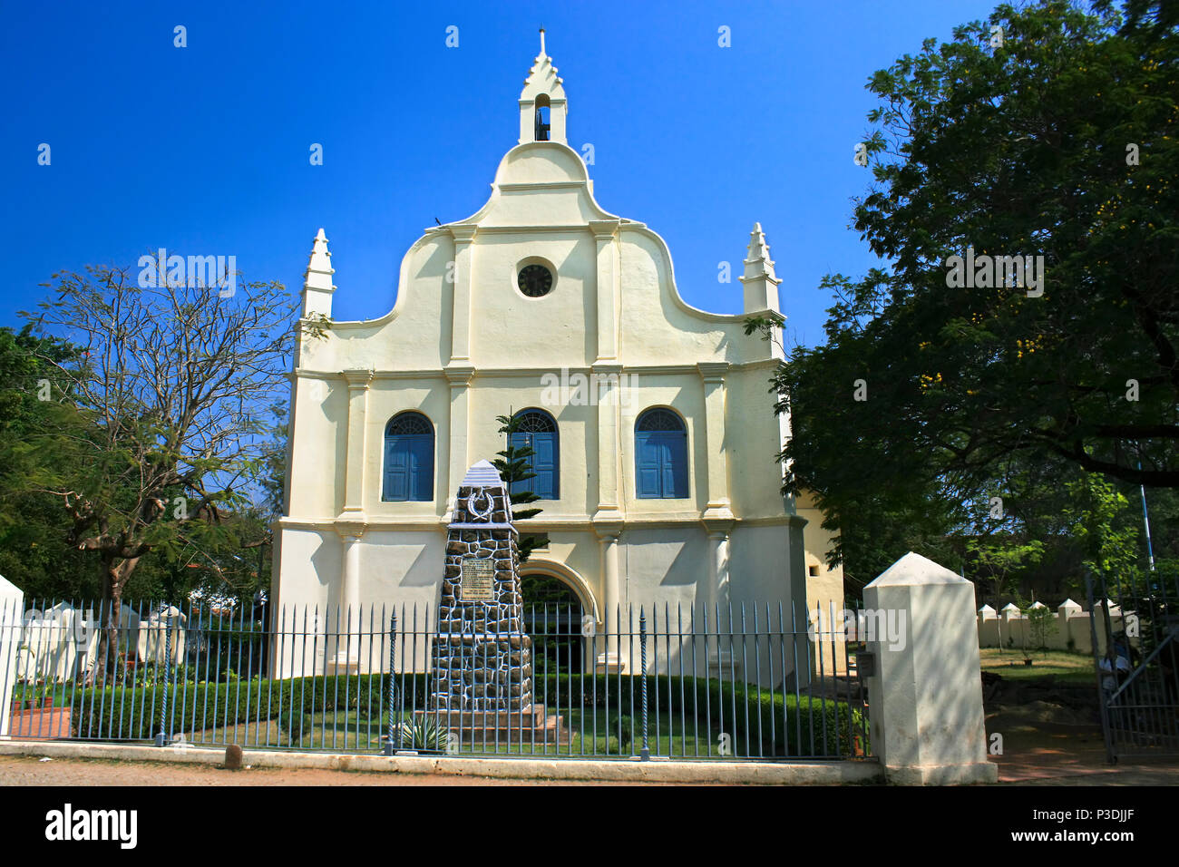 Chiesa di San Francesco a Cochin. Indian più vecchio europeo costruito churdh dove è stato buired Vasco da Gama per 14 anni. Il Kerala, nell India meridionale Foto Stock