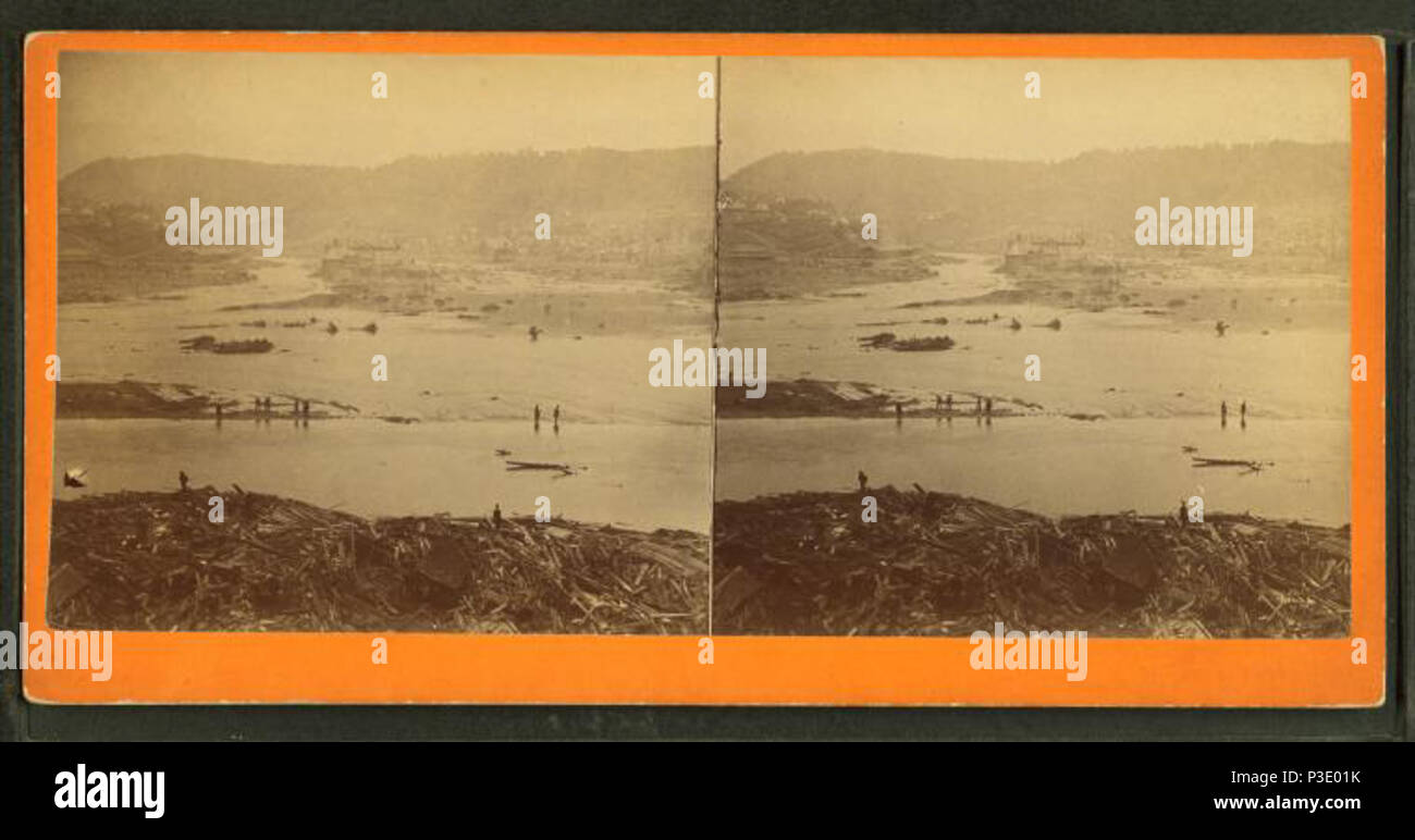 . Mostra libreria, paese store, P.R.R. depot, Fiume Conemaugh, e Stony Creek. Titolo alternativo: disastro Johnstown, 31 maggio '89. Copertura: 1880?-1895?. Fonte impronta: 1880?-1895?. Elemento digitale pubblicata 8-11-2006; aggiornato 2-13-2009. 271 Mostra libreria, paese store, P.R.R. depot, Fiume Conemaugh, e Stony Creek, da Robert N. Dennis raccolta di vista stereoscopica Foto Stock