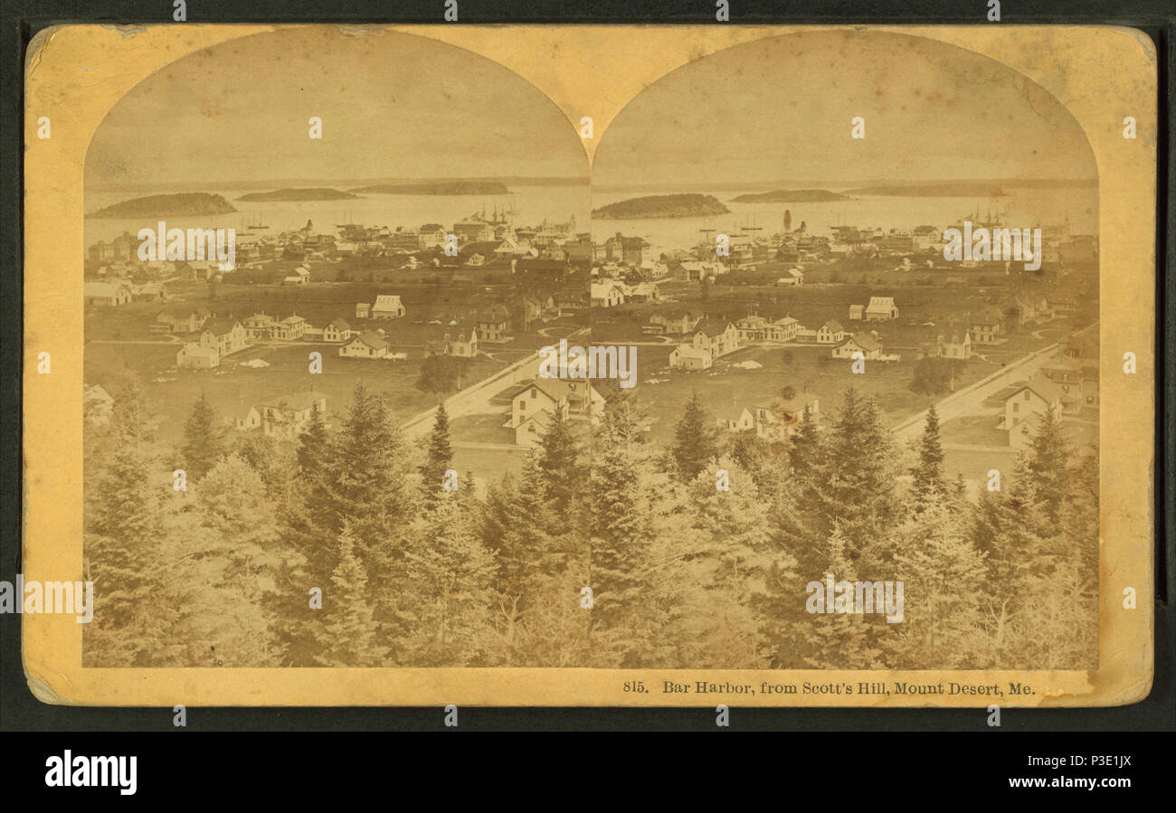 29 Bar Harbor, da Scott's Hill, Mount Desert, Me da Kilburn, B. W. (Benjamin West), 1827-1909 Foto Stock