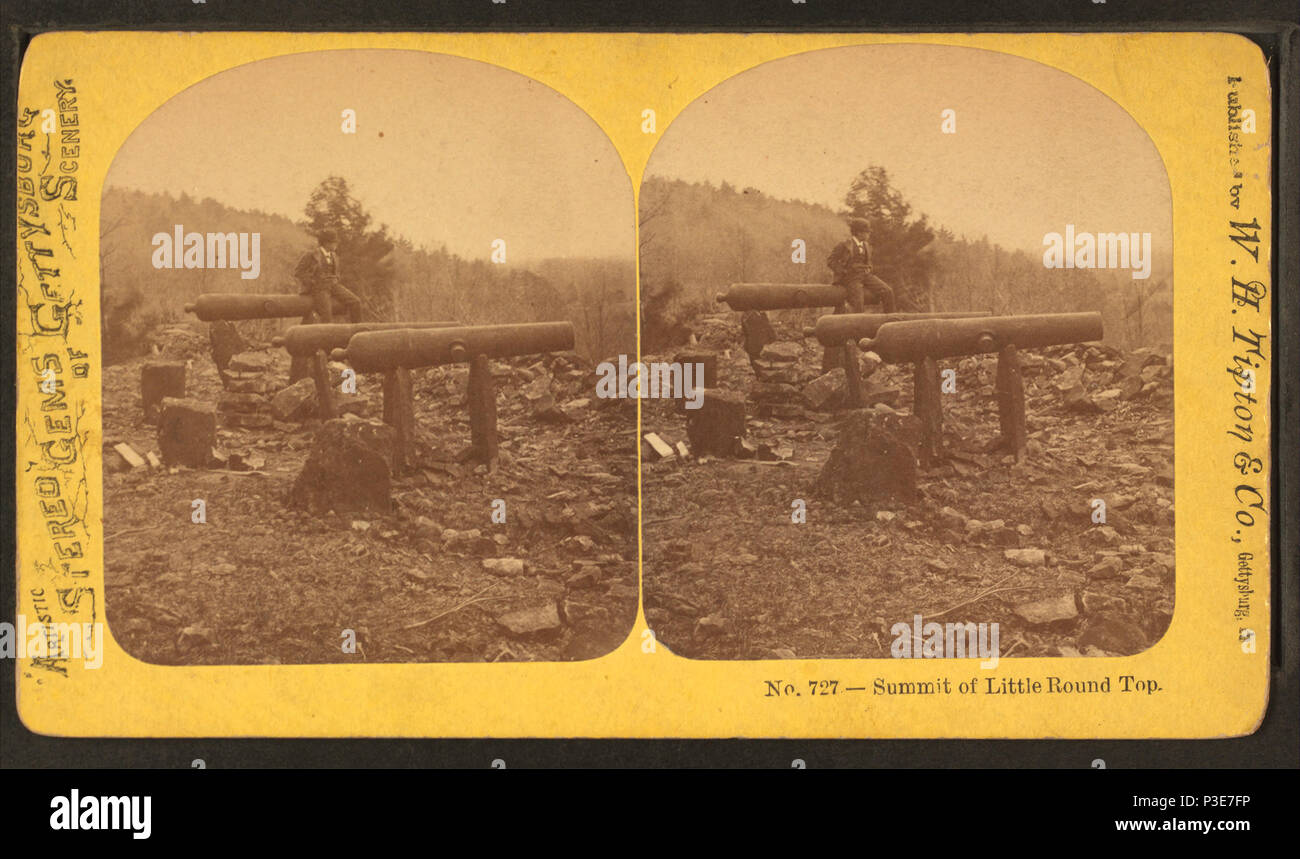 291 Summit di Little Round Top, da Tipton, William H., 1850-1929 Foto Stock