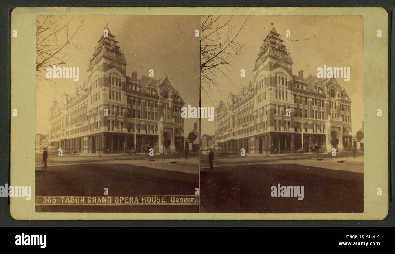 . Il Tabor Grand Opera House, Denver. Titolo alternativo: vista stereoscopica di Colorado scenario. Denver. 365. Copertura: 1865?-1900?. Fonte Imprint: 1865?-1900?. Elemento digitale pubblicata 10 a 28-2005; aggiornato 2-13-2009. 296 Tabor Grand Opera House, Denver, da Weitfle, Charles, 1836-1921 Foto Stock