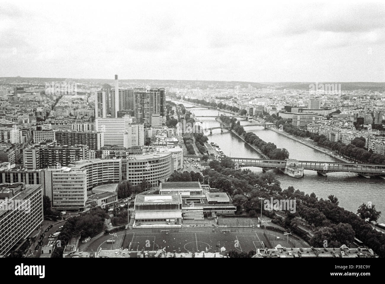 Vista dalla Torre Eiffel Parigi Francia. Foto Stock