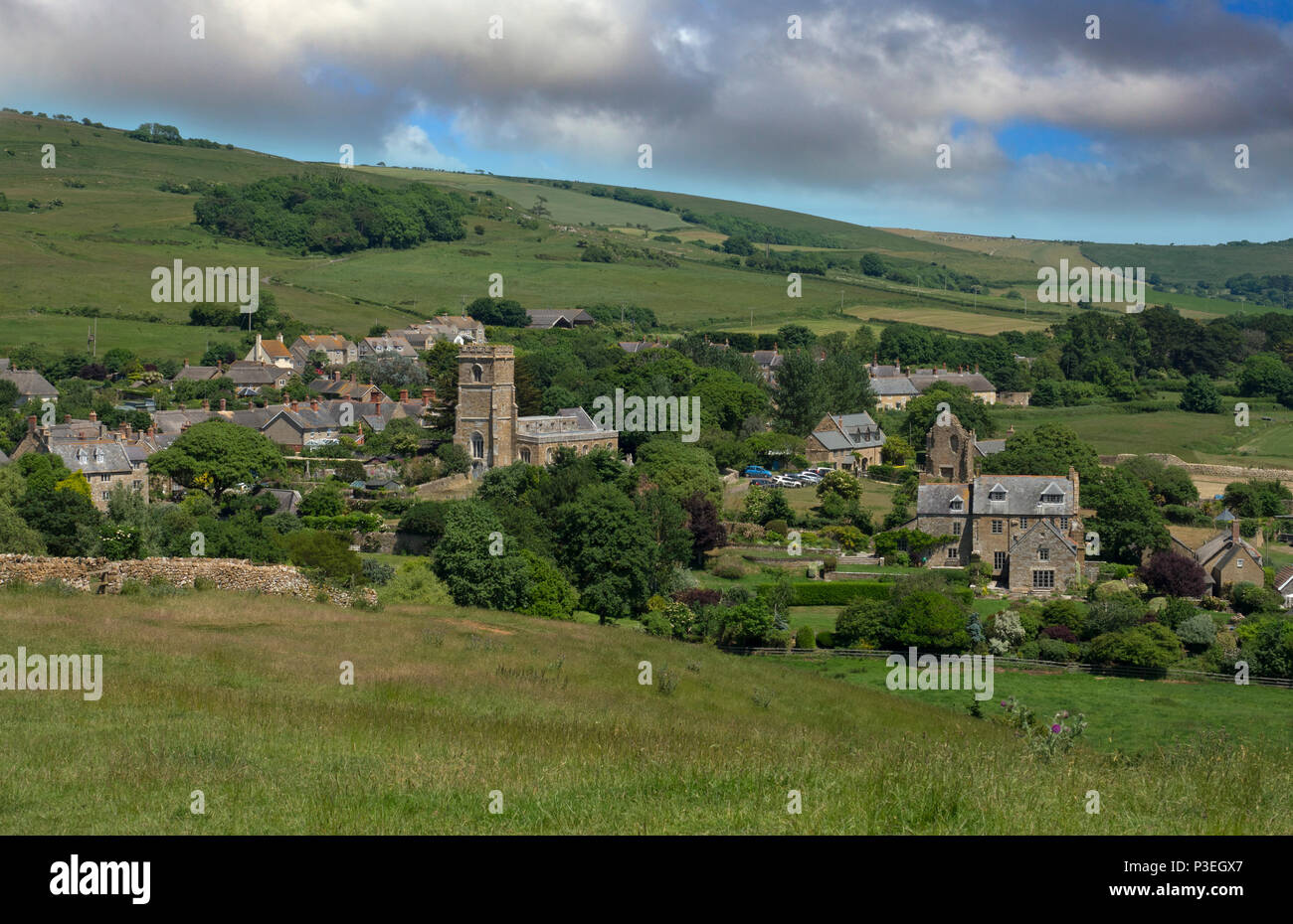 Abbotsbury Village West Dorset estate Foto Stock