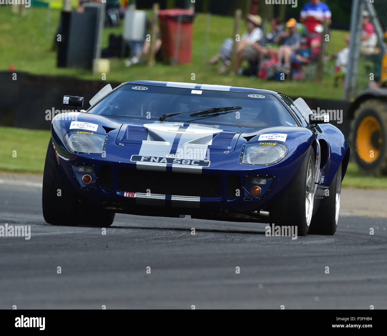 Martin Reynolds, Ford GT40, replica, Bernie's V8s, noi muscolo auto, American Speedfest VI, Brands Hatch, giugno 2018, automobili, Autosport, automobili, circuiti Foto Stock