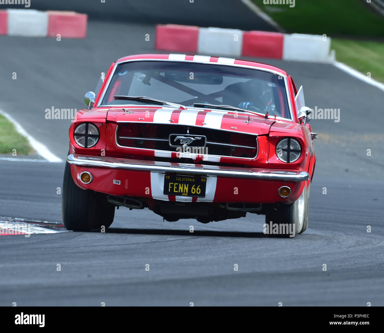 Rob Fenn, Ford Mustang, Bernie's V8s, noi muscolo auto, American Speedfest VI, Brands Hatch, giugno 2018, automobili, Autosport, auto, il circuito da corsa, en Foto Stock