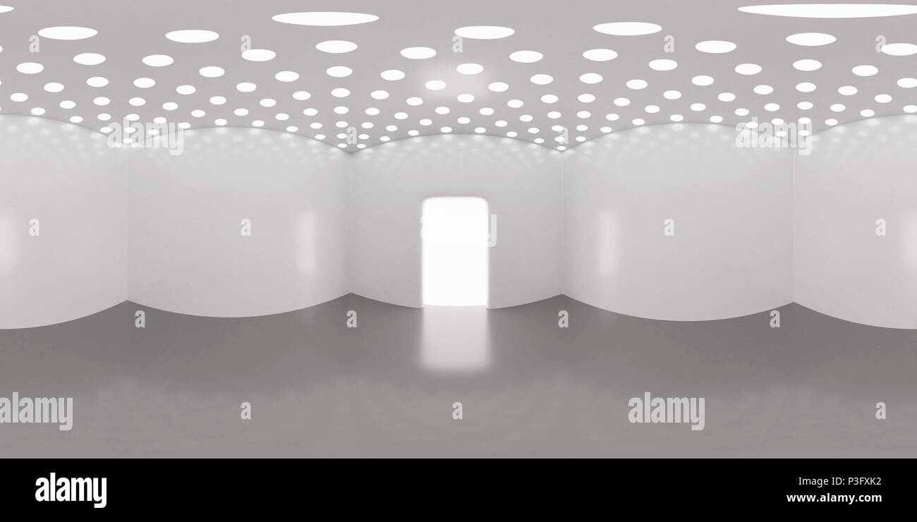 HDRI environment map, astratto panorama sferica sfondo, interno della sorgente di luce (rendering 3d'illustrazione) Foto Stock