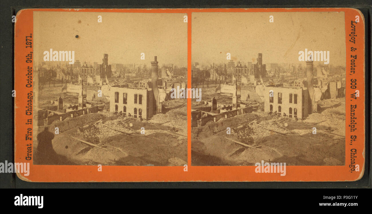 342 Vista dopo l'incendio di Chicago, da Lovejoy &AMP; Foster Foto Stock