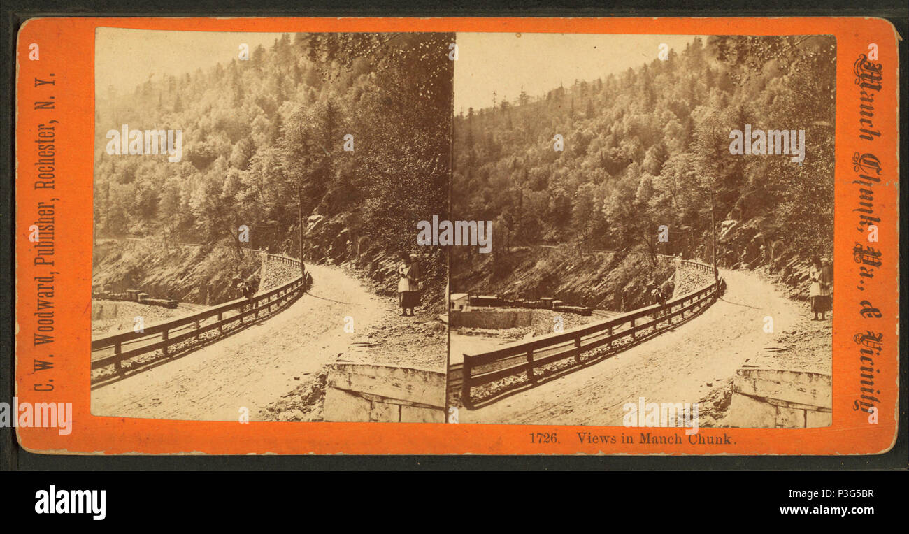. Vista in Mauch Chunk. Titolo alternativo: Mauch Chunk, Pa. & Vicinanze. 1726. Copertura: 1859-1885?. Fonte impronta: 1859-1885?. Elemento digitale pubblicata da 9-30 -2005; aggiornato 7-22-2008. 349 vista in Mauch Chunk, da Robert N. Dennis raccolta di vista stereoscopica Foto Stock