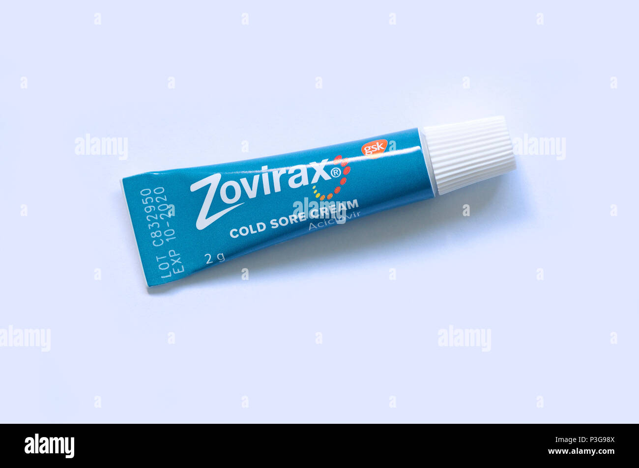 Zovirax freddo mal di crema di latte Foto Stock