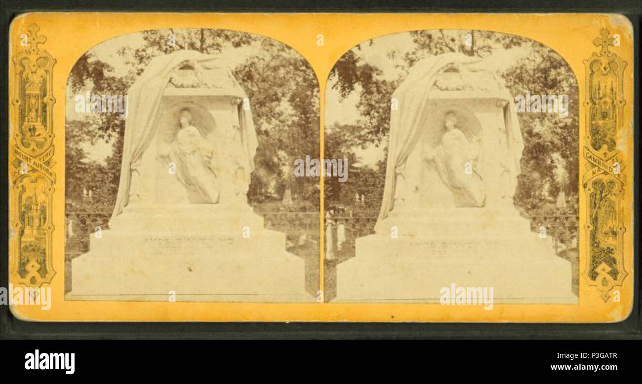 . Binney. Titolo alternativo: Mount Auburn Cemetery. 44. Copertura: 1859?-1885?. Fonte impronta: 1859?-1885?. Elemento digitale pubblicata 8-31-2005; aggiornato 2-12-2009. 35 Binney, da Robert N. Dennis raccolta di vista stereoscopica Foto Stock