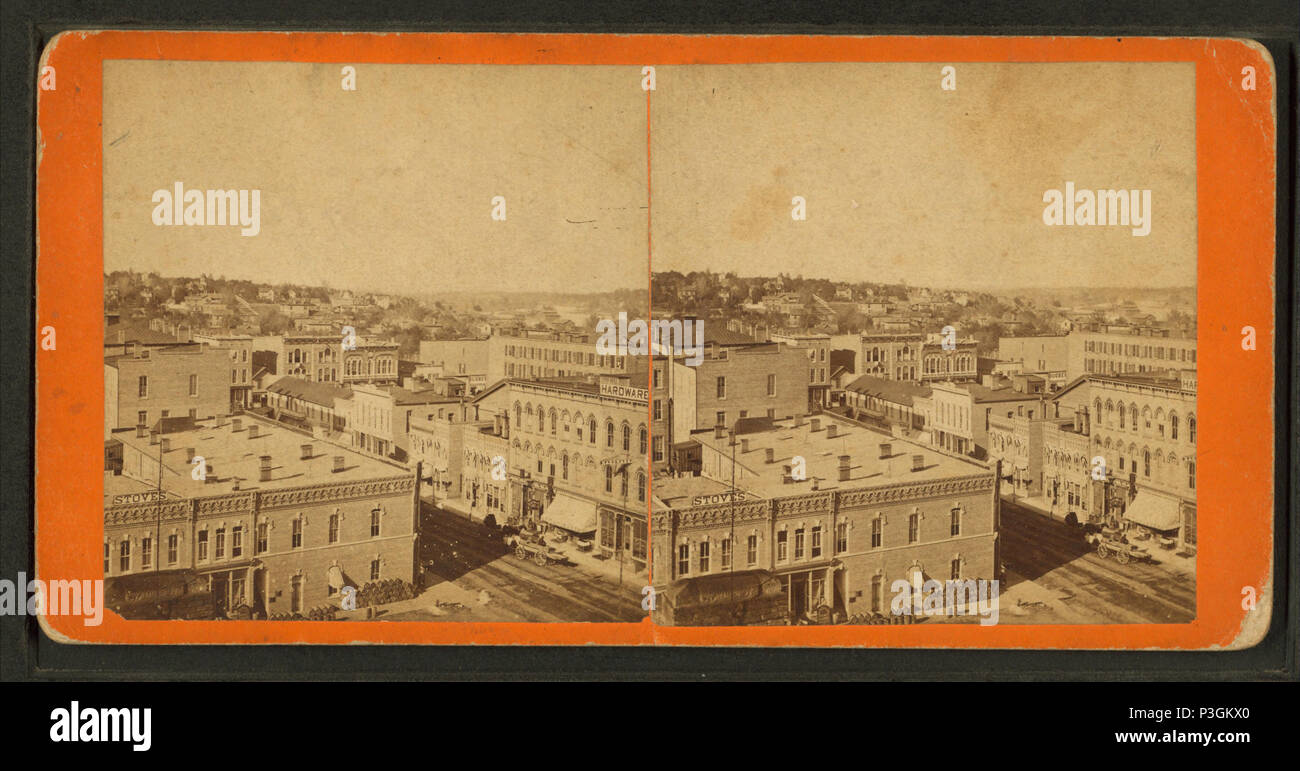. Vista panoramica di Des Moines guardando a nord-est dal Palazzo di Giustizia. Copertura: 1870?-1885?. Fonte Imprint: 1870?-1885?. Elemento digitale pubblicata 6-15-2005; aggiornato 2-12-2009. 35 vista panoramica di Des Moines guardando a nord est di Casa Corte, da Robert N. Dennis raccolta di vista stereoscopica Foto Stock