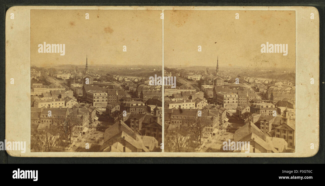 36 Panoramica di Bangor, da Robert N. Dennis raccolta di vista stereoscopica Foto Stock