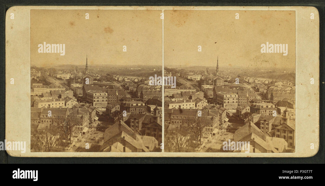 . Panoramica di Bangor. Copertura: 1869?-1882?. Elemento digitale pubblicata 7-18-2005; aggiornato 2-12-2009. 36 Panoramica di Bangor, da Robert N. Dennis raccolta di vista stereoscopica Foto Stock