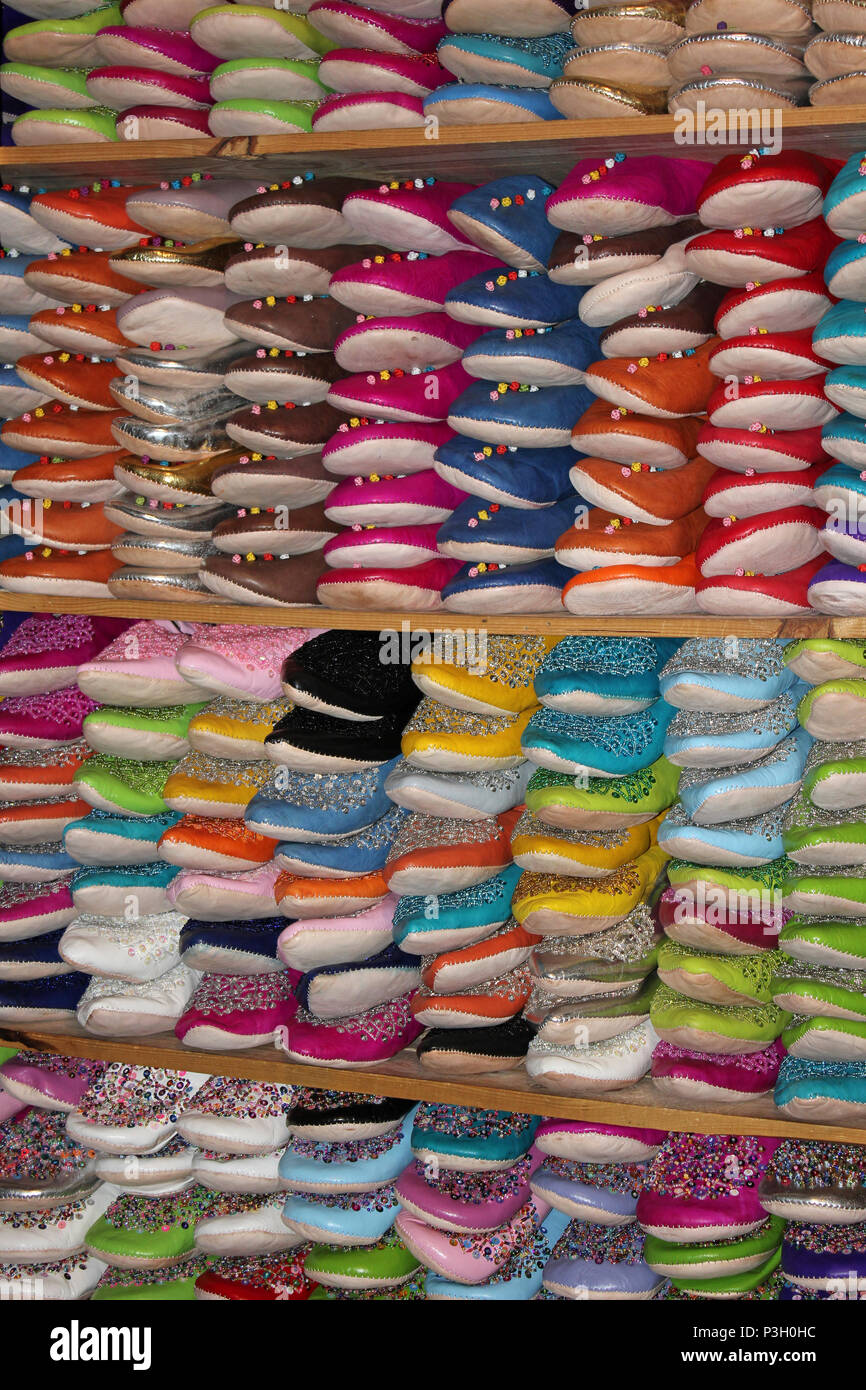 Il Marocco Pantofole Foto Stock