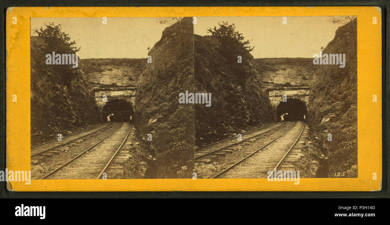37 Black Rock Tunnel, vicino a Phoenixville, da Robert N. Dennis raccolta di vista stereoscopica Foto Stock
