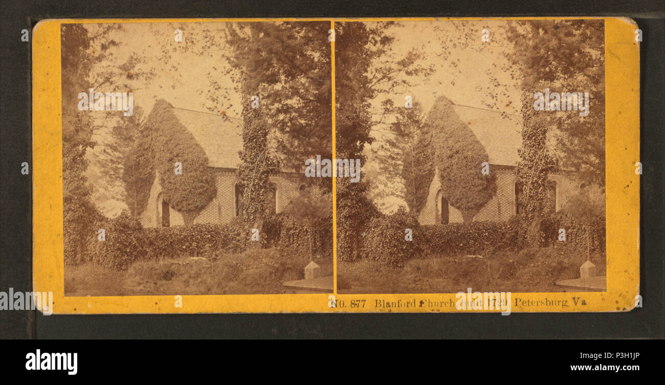 . Blanford chiesa costruita 1729, Pietroburgo, Va. Copertura: 1865?-1896?. Fonte Imprint: 1865?-1896?. Elemento digitale pubblicata 3-9-2006; aggiornato 2-13-2009. 37 Blanford chiesa costruita 1729, Pietroburgo, Va, da Robert N. Dennis raccolta di vista stereoscopica Foto Stock