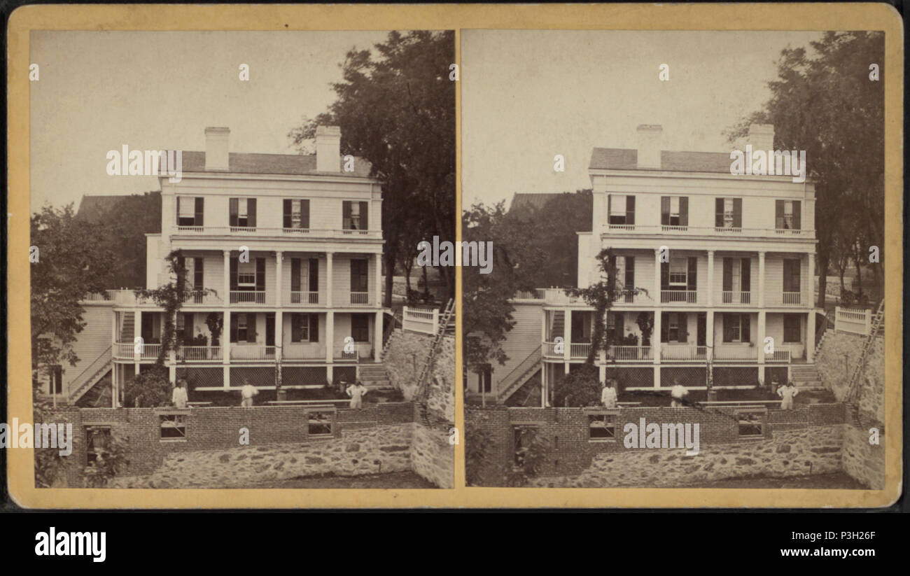 . Vista di uomini al lavoro sul fondamento di una casa. Creato: ca. 1880. Copertura: 1869?-1885?. Fonte Imprint: 1869?-1885?. Elemento digitale pubblicata 1-25-2006; aggiornato 2-11-2009. 362 vista di uomini al lavoro sul fondamento di una casa, dai fratelli Laighton Foto Stock