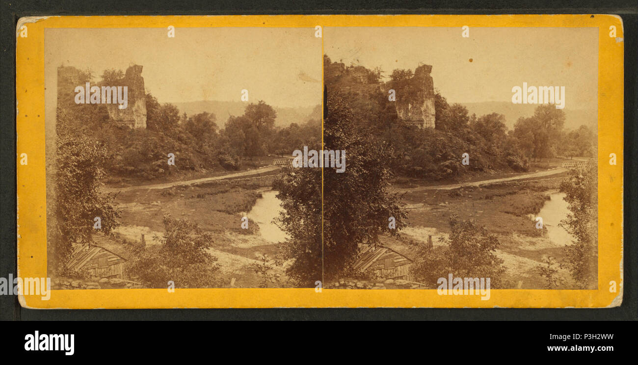 365 Vista del bluff dove Julien Dubuque è sepolta e da root, Samuele, 1819-1889 Foto Stock