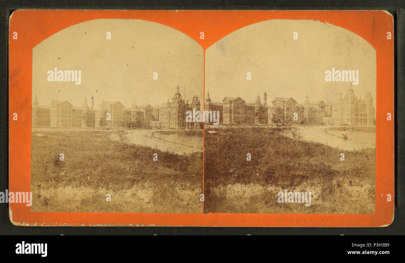 366 Vista del manicomio in Columbus, da Robert N. Dennis raccolta di vista stereoscopica Foto Stock