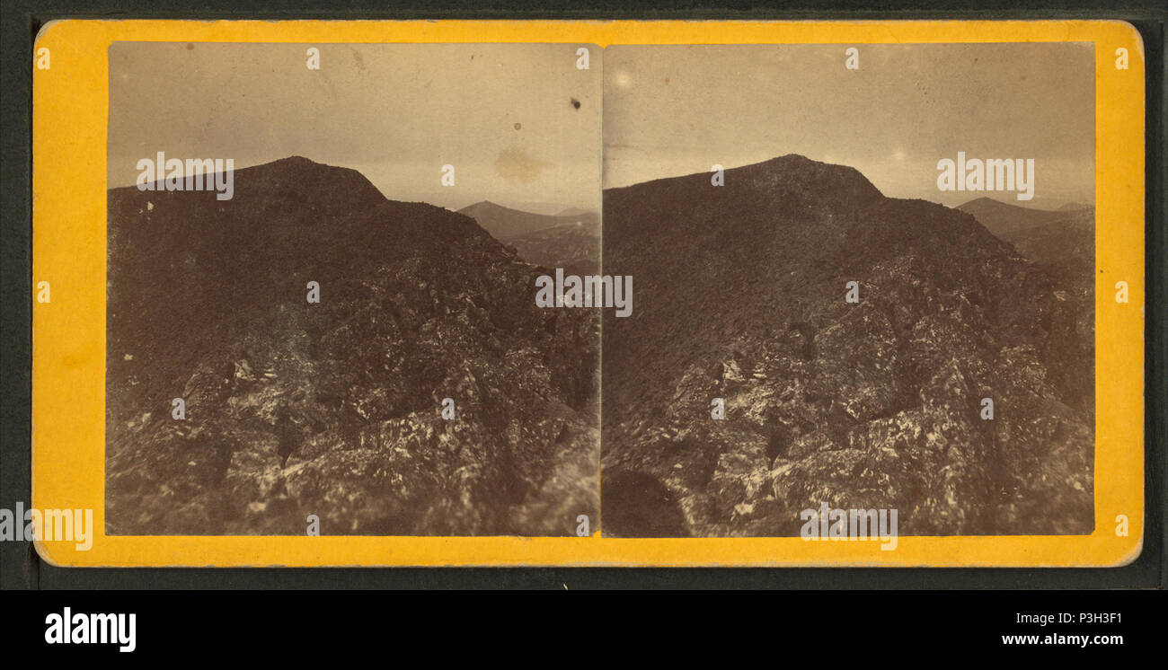 . Vista del picco occidentale, la seconda in altezza, guardando ad ovest dalla " Excelsior " di picco. Titolo alternativo: Monte Katahdin scenario. 10. Copertura: 1870?-1880?. Elemento digitale pubblicata 8-31-2005; aggiornato 2-12-2009. 366 Vista del picco occidentale, la seconda in altezza, guardando ad ovest da "Excelsior" picco, di B. Bradley Foto Stock