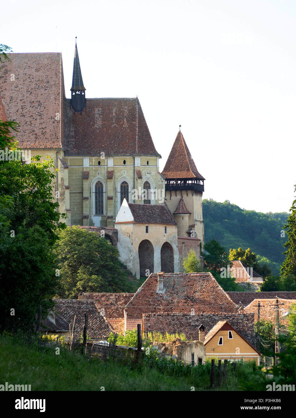 Biertan è uno dei più importanti di Saxon villaggi con chiese fortificate in Transilvania, essendo stato sulla lista del patrimonio mondiale Unesco si Foto Stock