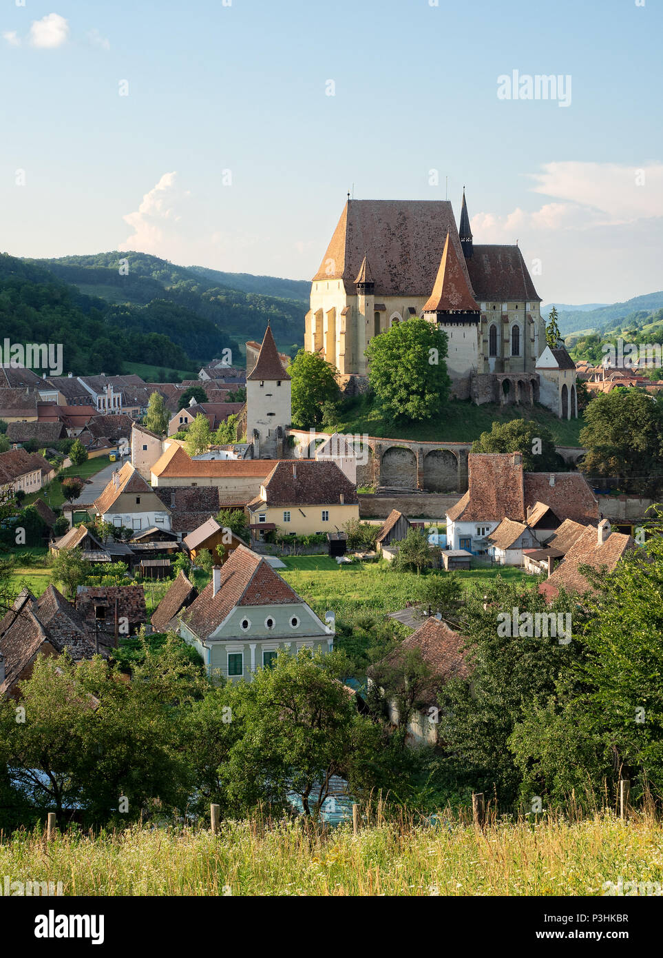 Biertan è uno dei più importanti di Saxon villaggi con chiese fortificate in Transilvania, essendo stato sulla lista del patrimonio mondiale Unesco si Foto Stock