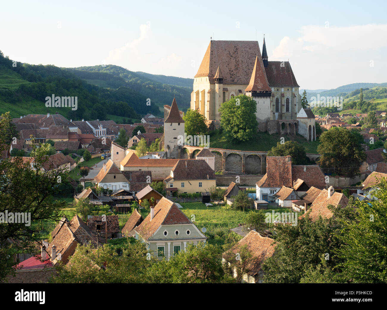 Biertan è uno dei più importanti di Saxon villaggi con chiese fortificate in Transilvania, essendo stato sulla lista del patrimonio mondiale Unesco si Foto Stock