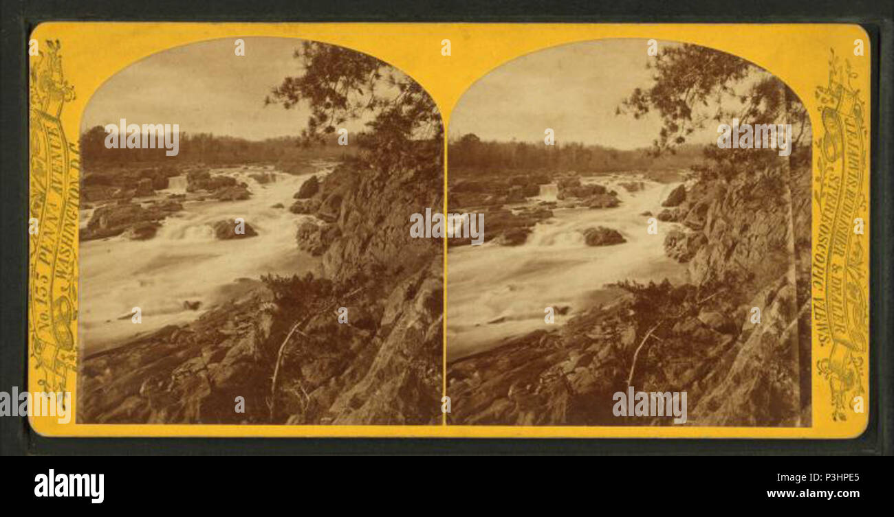 . Viste sul Potomac, il Great Falls. Creato: 1865-1885. Copertura: 1865-1885. Fonte Imprint: 1865?-1885?. Elemento digitale pubblicata 12-1-2005; aggiornato 2-12-2009. 371 viste sul Potomac, il Great Falls, da Robert N. Dennis raccolta di vista stereoscopica Foto Stock