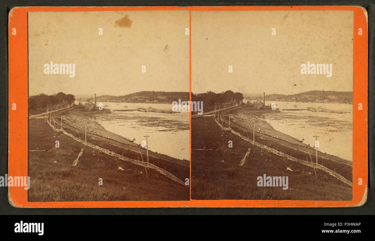 . Acquedotto e cade. Copertura: 1869?-1882?. Elemento digitale pubblicata 7-18-2005; aggiornato 2-12-2009. 377 Acquedotto e cade, da Robert N. Dennis raccolta di vista stereoscopica Foto Stock