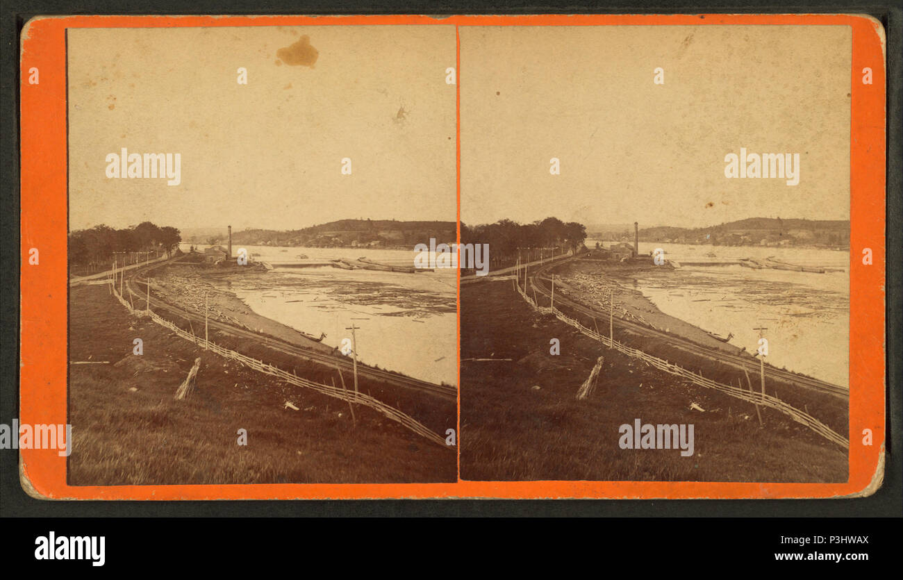 377 Acquedotto e cade, da Robert N. Dennis raccolta di vista stereoscopica Foto Stock