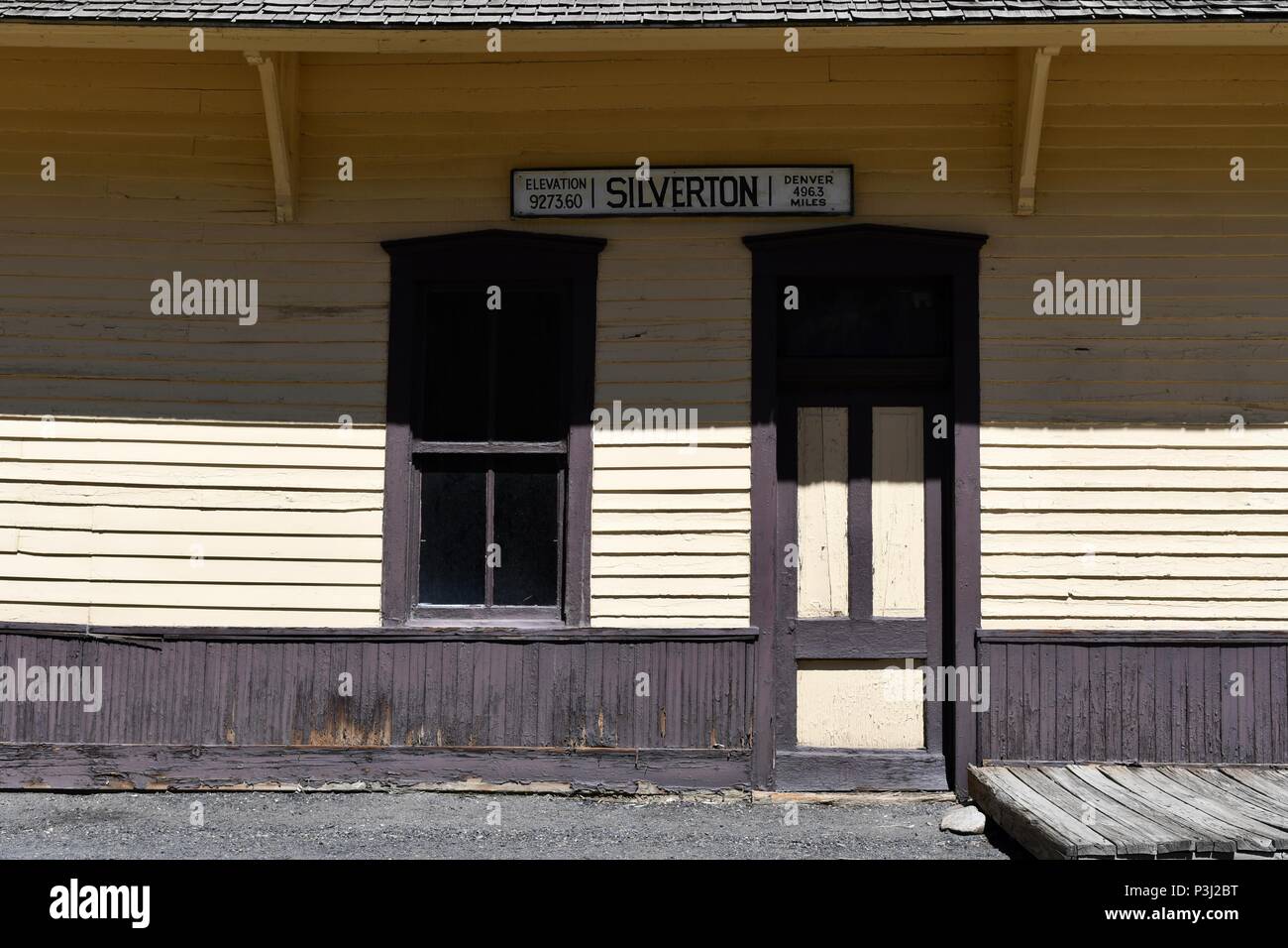 Parte di Silverton station building Foto Stock