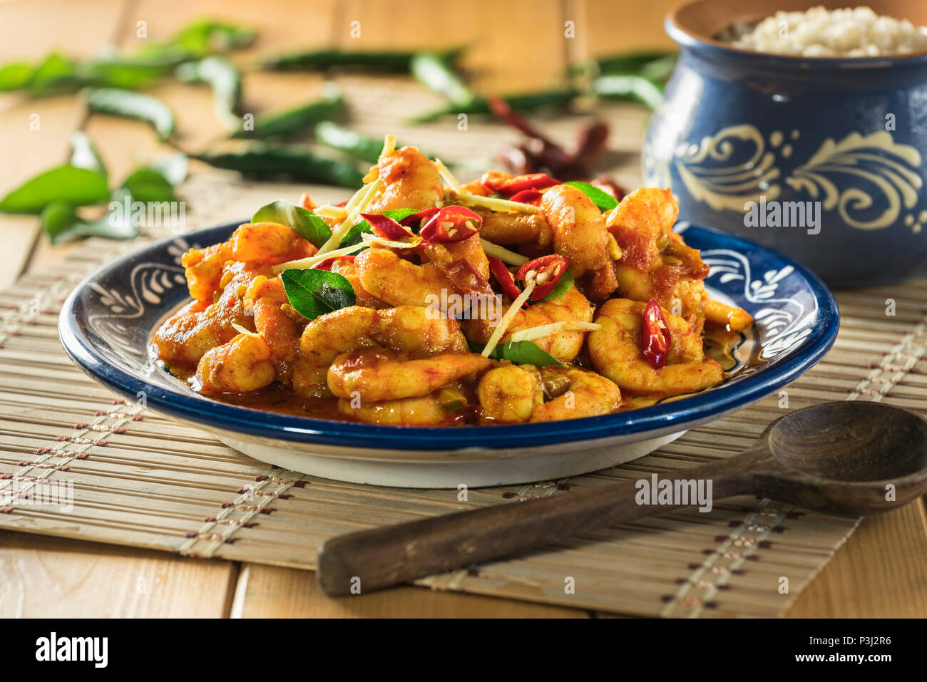 Goa di gamberi peperoncino RFI. Goa cibo Foto Stock