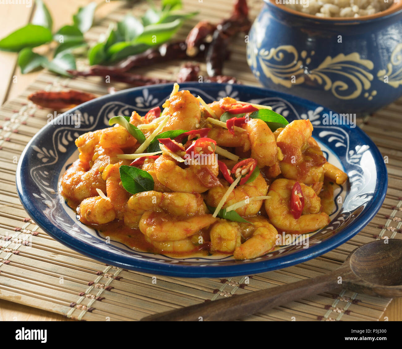 Goa di gamberi peperoncino RFI. Goa cibo Foto Stock