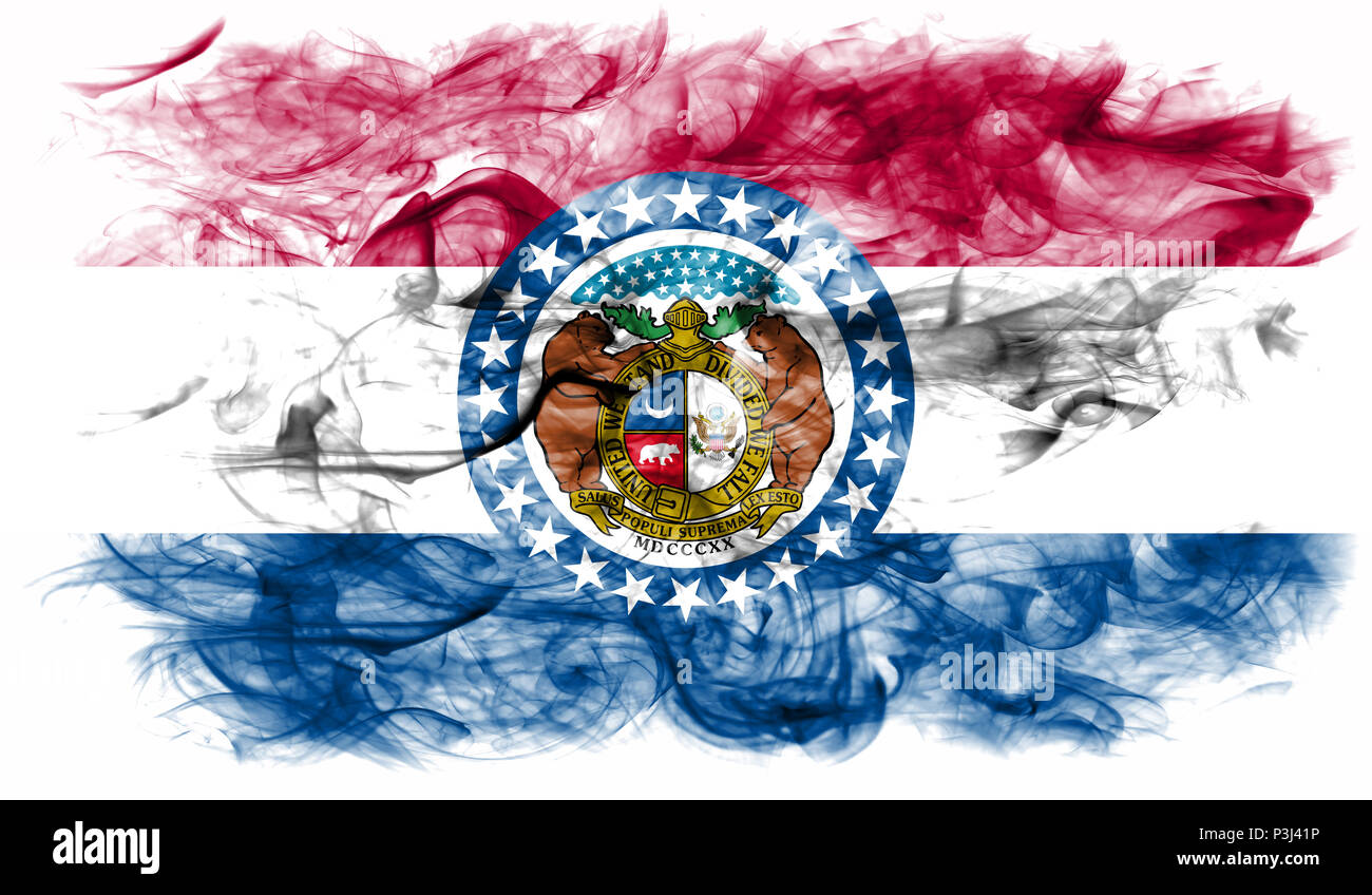 Stato del Missouri bandiera di fumo, Stati Uniti d'America Foto Stock