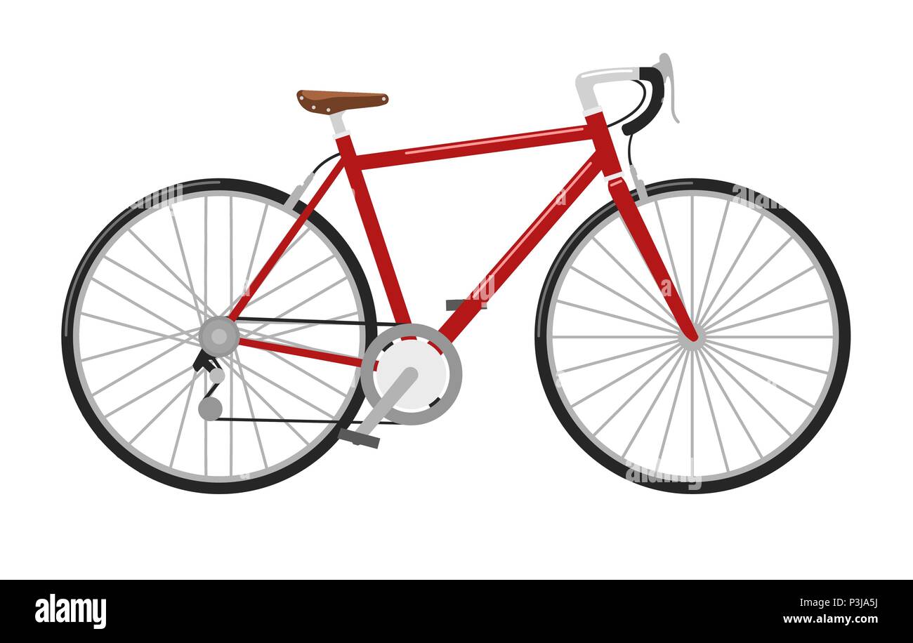 Racing bicicletta da strada alta dettagliata illustrazione vettoriale Illustrazione Vettoriale