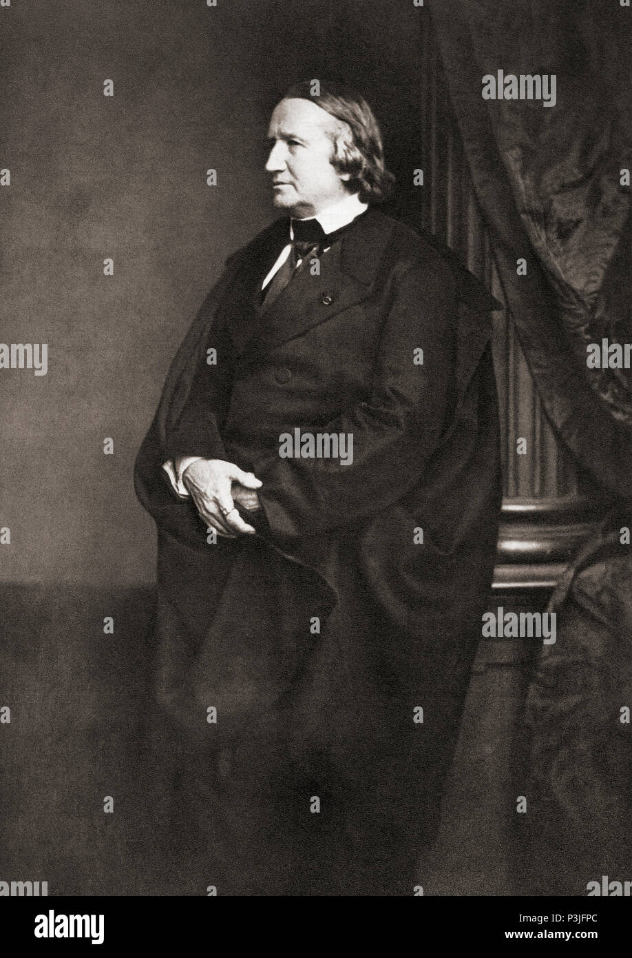 Alfred Victor, Comte de Vigny, 1797 - 1863. Poeta francese e già leader del Romanticismo francese. Dopo una stampa contemporanea. Foto Stock