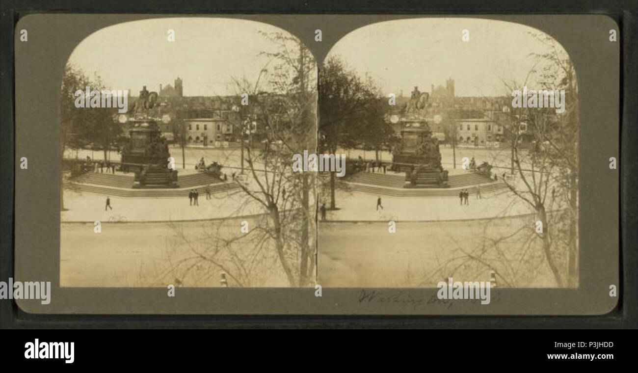 . Il Monumento a Washington in Philadelphia . Inglese: Nonostante la NYPL avente legendées questo come essendo in Washington, D.C., utente:Clindberg-in commento realizzato originariamente a parlare dell'utente:Jmabel/schede Stereo di Washington D.C.-identifica come Rudolf Siemering's 1897 Monumento di Washington di Philadelphia. Foto di esso qui preso dal Museo d'arte passi: il tracciato stradale ha apparentemente cambiato notevolmente intorno vi poiché. . Creato: 1859-1905. Copertura: 1859?-1905?. Fonte impronta: 1897-1905?. Elemento digitale pubblicata 1-25-2006; aggiornato 2-12-2009. 374 Washington Monument, Philadelpia, da Robert N. Den Foto Stock