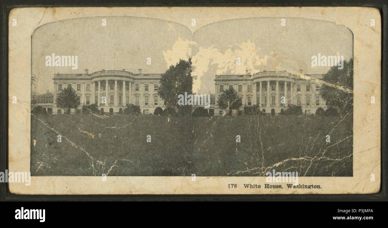 . La Casa Bianca di Washington. Titolo alternativo: Cavallo, Comanche chief. Creato: 1898-1925. Copertura: 1898-1925. Fonte Imprint: 1898?-1925?. Elemento digitale pubblicata 1-25-2006; aggiornato 2-13-2009. 381 Casa Bianca di Washington, da Robert N. Dennis raccolta di vista stereoscopica Foto Stock