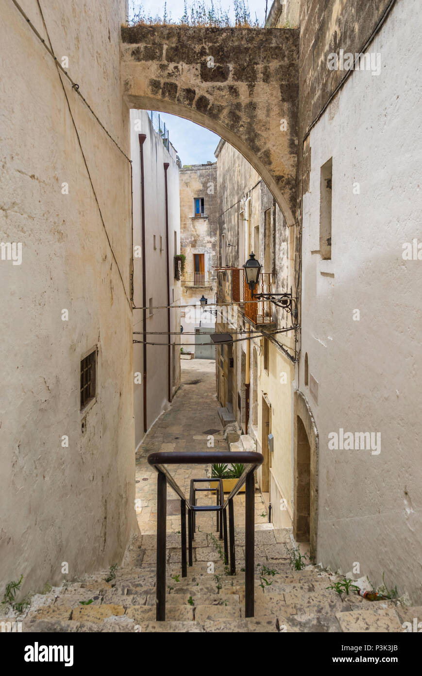 Grottaglie (Italia) - La città in provincia di Taranto Puglia, Italia meridionale, famosa per la ceramica artistica. Qui il suggestivo centro storico Foto Stock