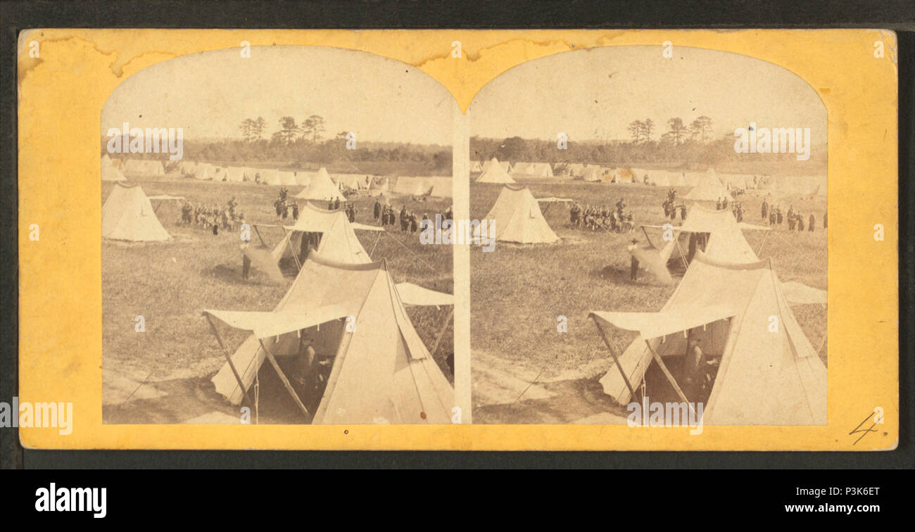 51 Camp Hamilton vicino a Fortezza Monroe, Va, da Robert N. Dennis raccolta di vista stereoscopica Foto Stock