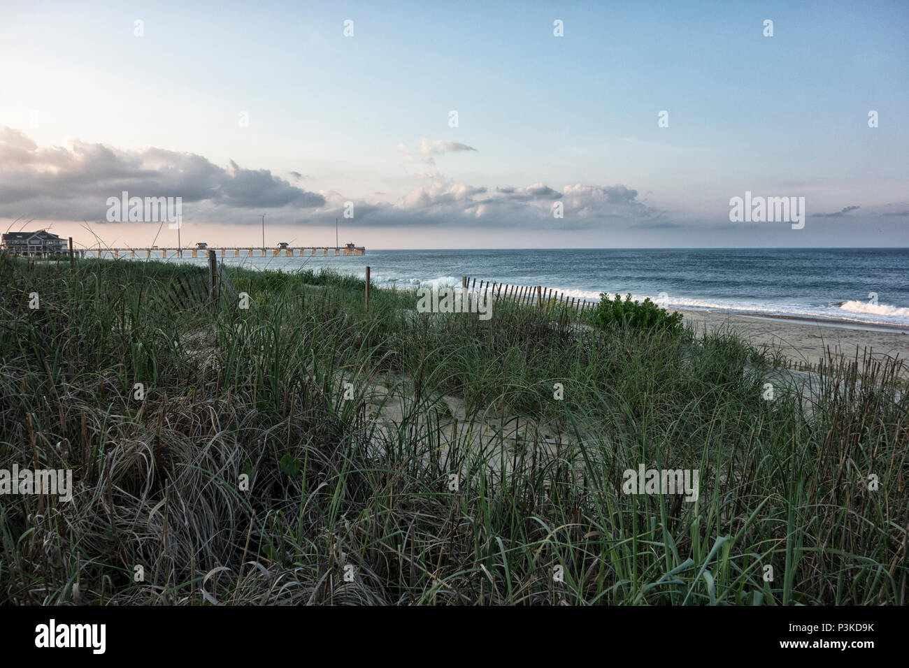 Le dune di sabbia e surf a outerbanks North Carolina Nag testa Foto Stock