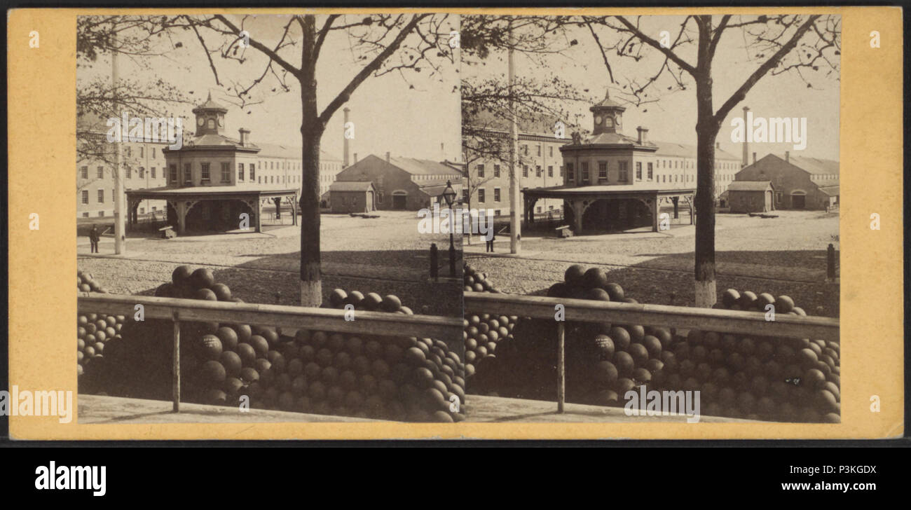 . Brooklyn Navy Yard, raduno Office. Copertura: 1862?-1890?. Fonte impronta: 1862?-1890?. Elemento digitale pubblicata 4-12-2006; aggiornato 2-22-2010. 47 Brooklyn Navy Yard, raduno Ufficio, da Robert N. Dennis raccolta di vista stereoscopica Foto Stock