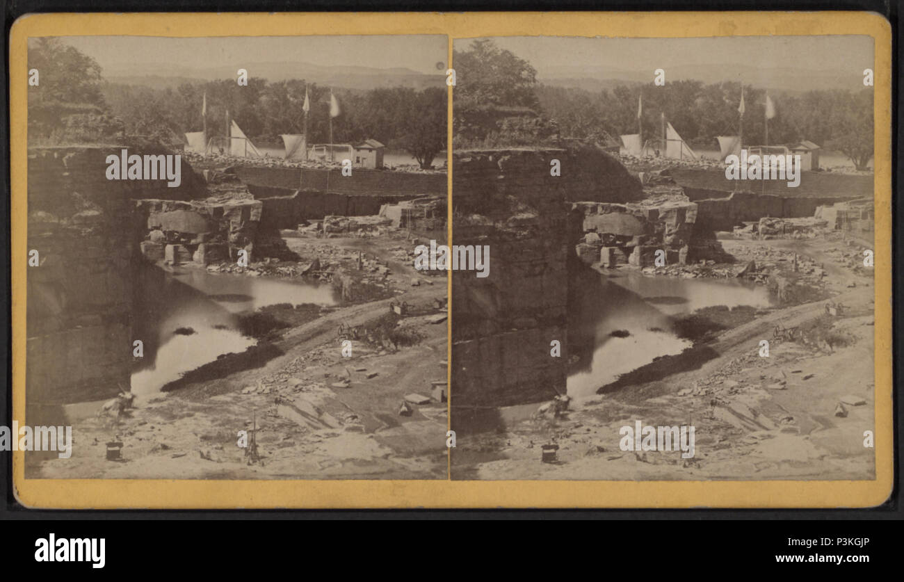 47 cave di arenaria, Portland, Conn. (L'Brainerd &AMP; Co. Cava.), da Robert N. Dennis raccolta di vista stereoscopica 2 Foto Stock