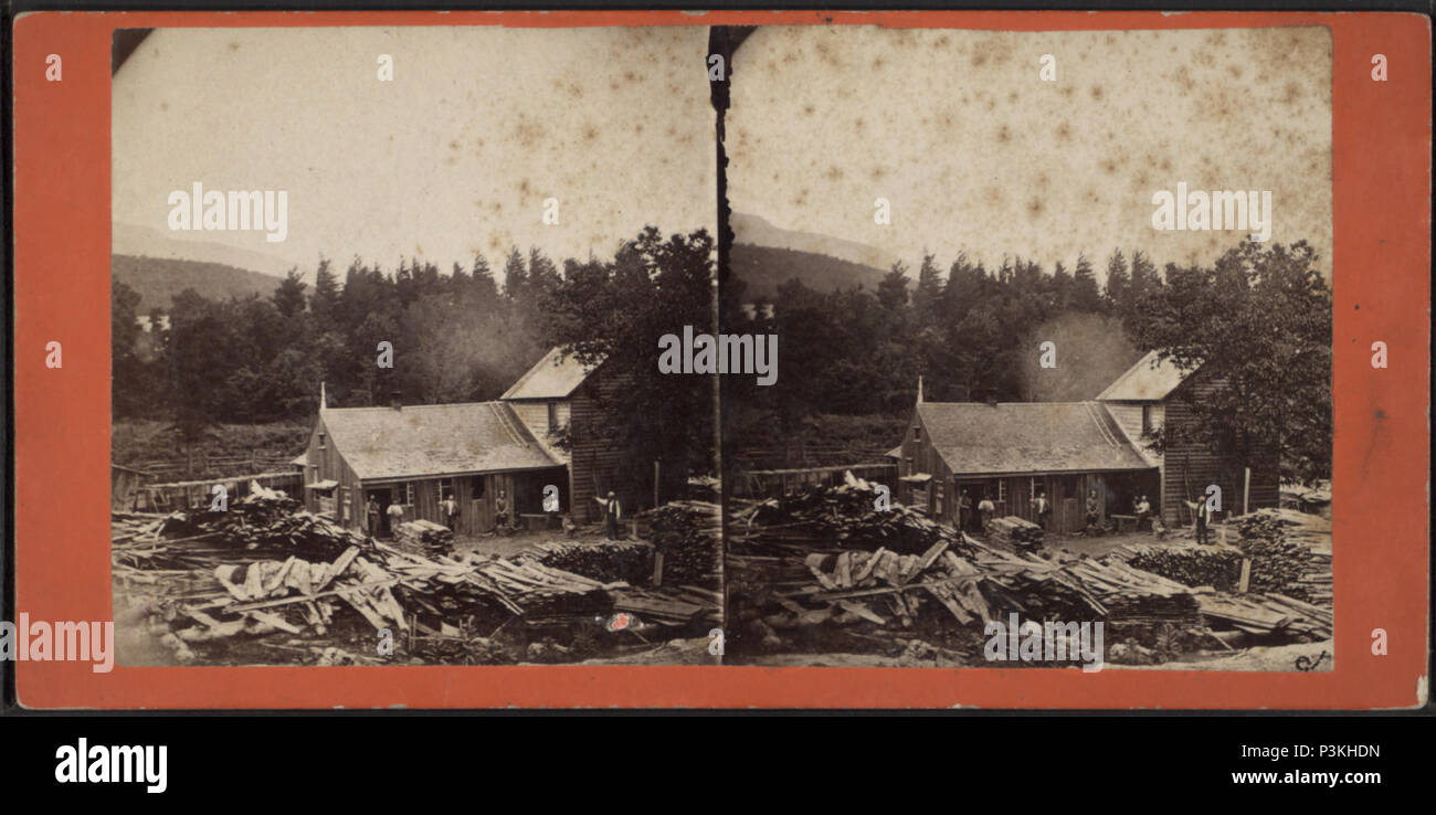 . 'Barton's Mill,' Holmesville. Copertura: [1860?-1910?]. Impronta di origine: [1868?-1910?]. Elemento digitale pubblicata 4-12-2006; aggiornato 2-11-2009. 6 'Barton's Mill,' Holmesville, da Robert N. Dennis raccolta di vista stereoscopica Foto Stock