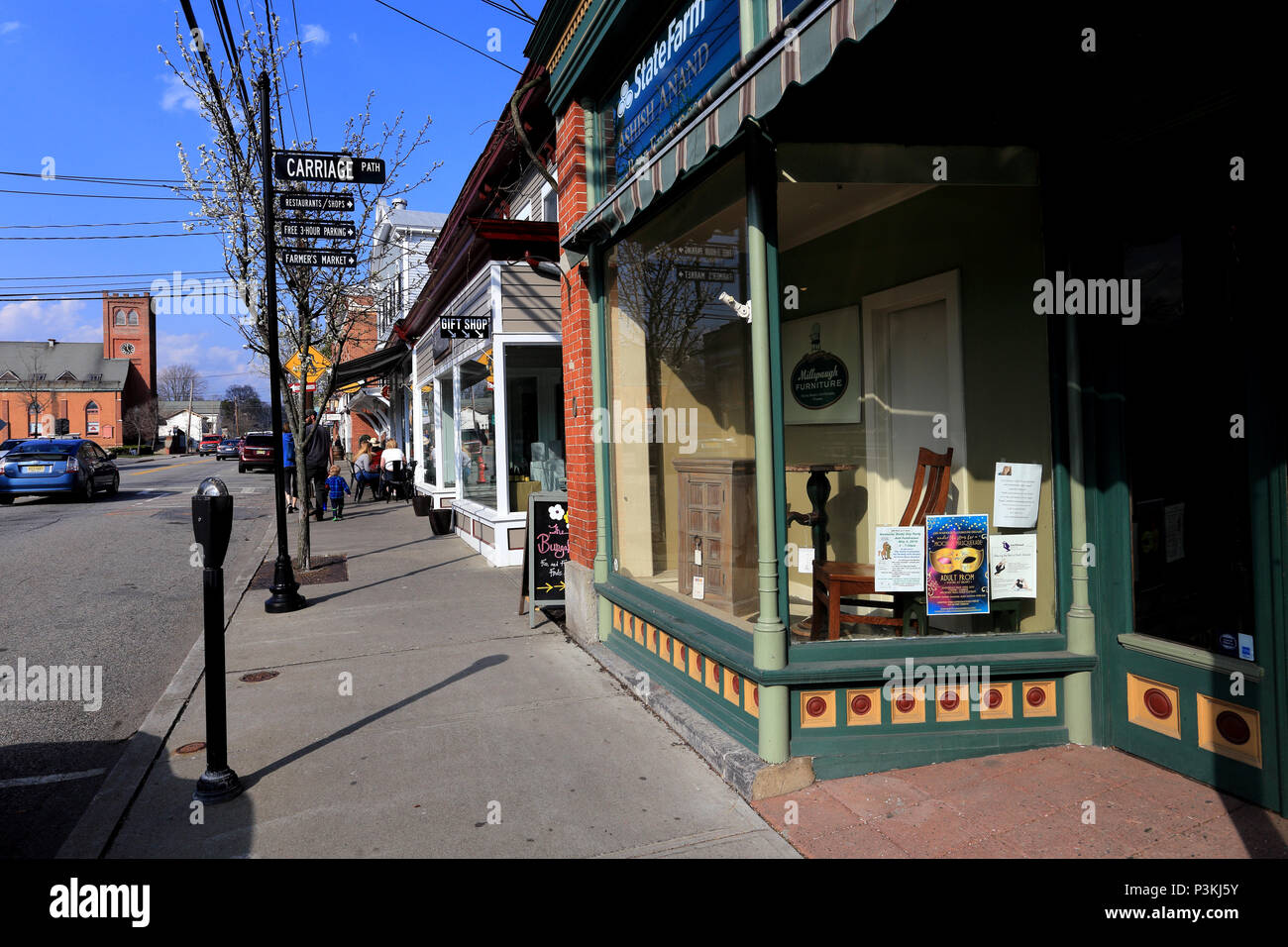 Main St. Warwick New York Foto Stock