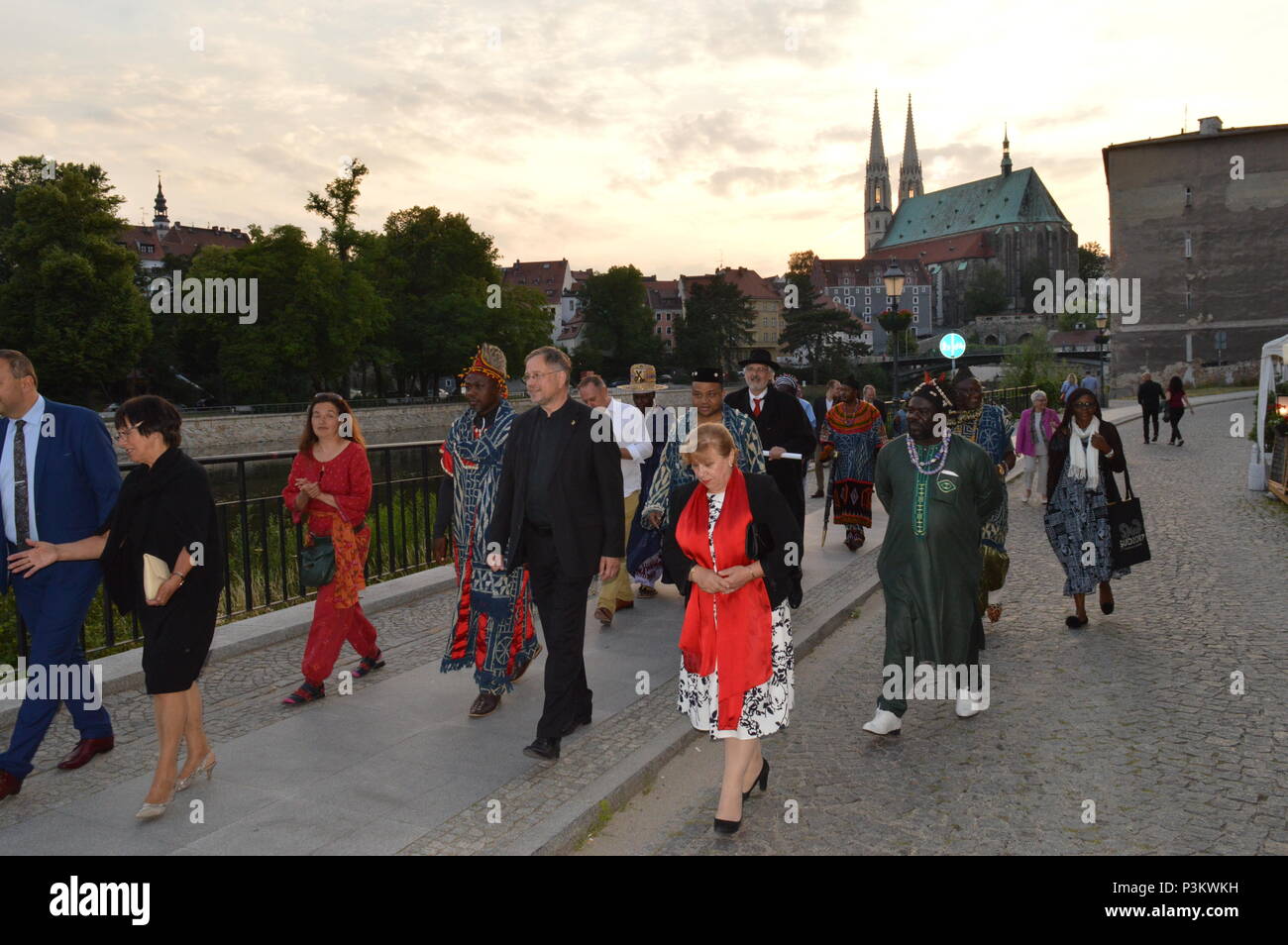 Re del Camerun visita goerlitz e zgorzelec Foto Stock