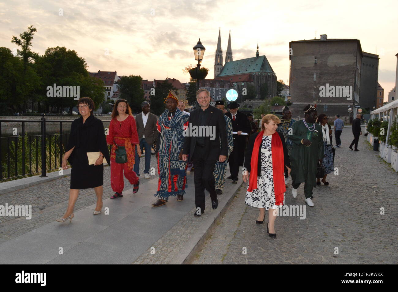 Re del Camerun visita goerlitz e zgorzelec Foto Stock