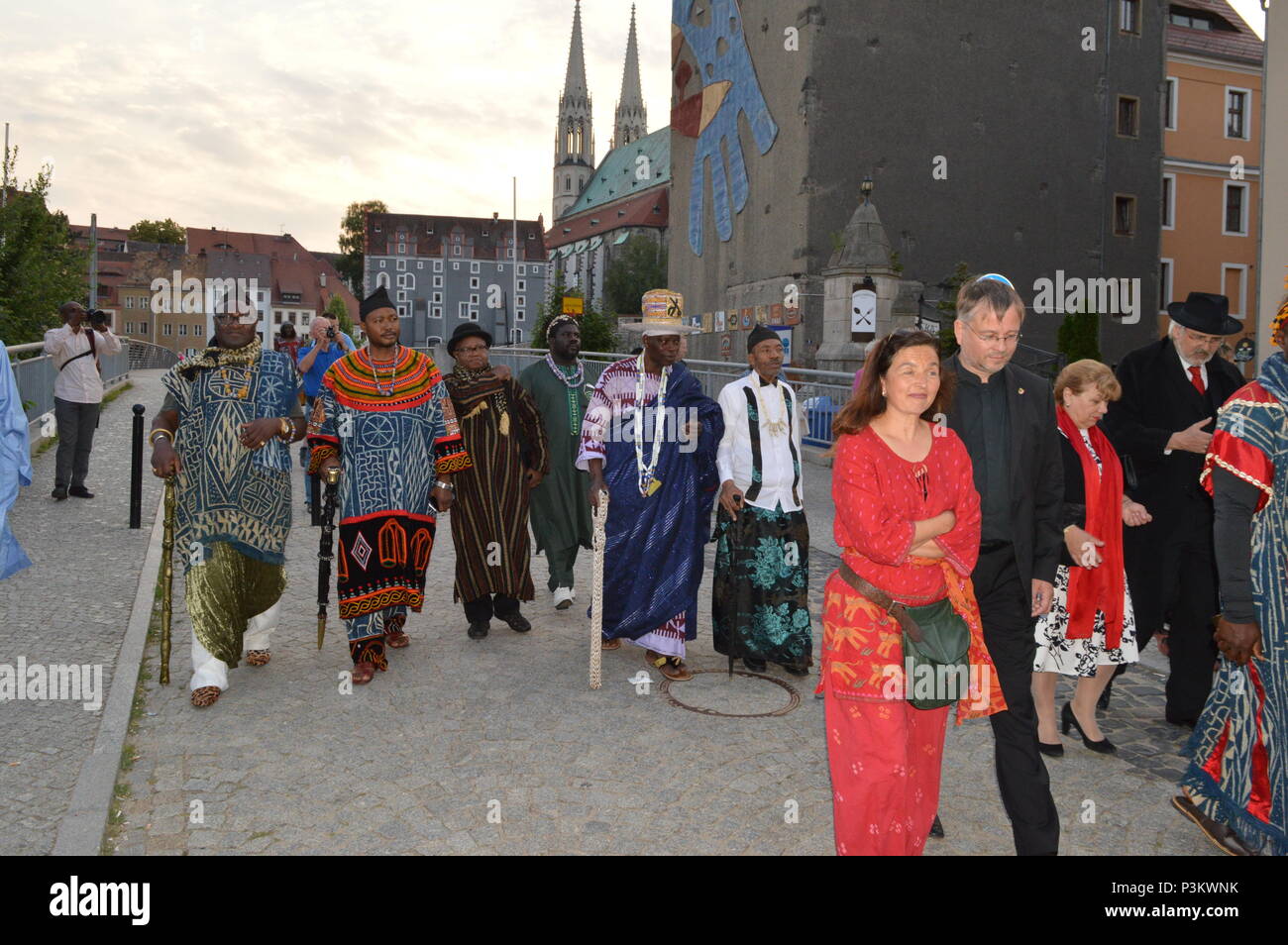 Re del Camerun visita goerlitz e zgorzelec Foto Stock